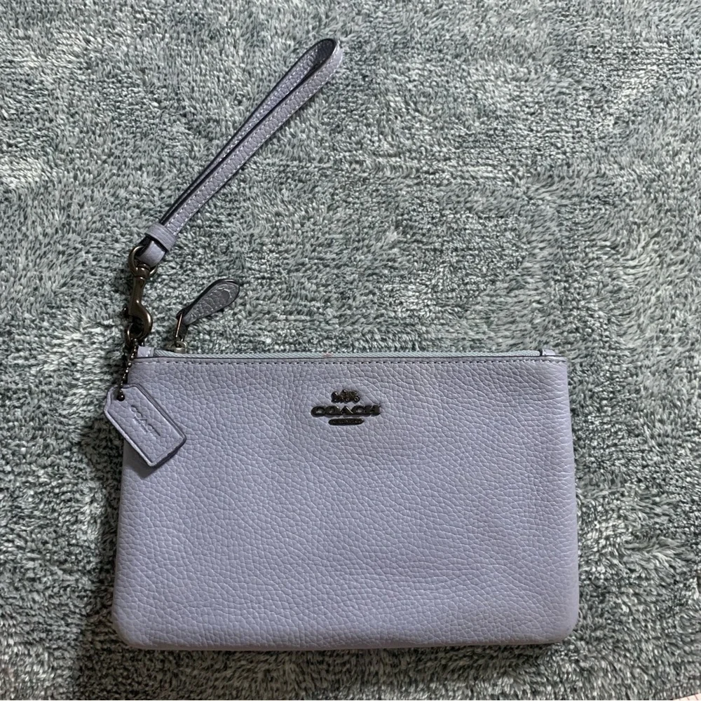 COACH - Baby Blue Wristlet - Picture 1 of 8